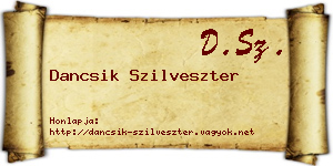 Dancsik Szilveszter névjegykártya